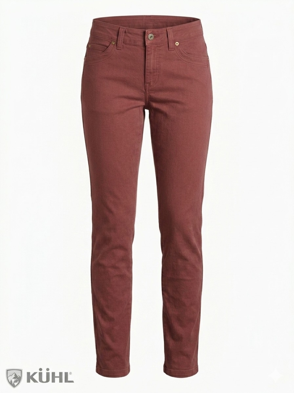 Kuhl Chino Pants Women Size 8 Regular Burgundy Skinny Straight Hiking Outdoor